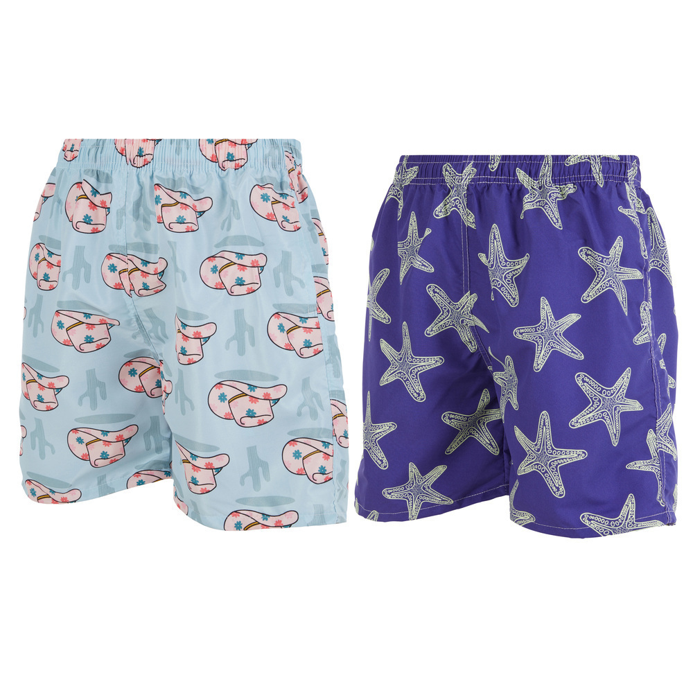 iBerryNY Men Swimming Trunks, Swim Suit, Beach Shorts Mesh Lining, 2 Pairs